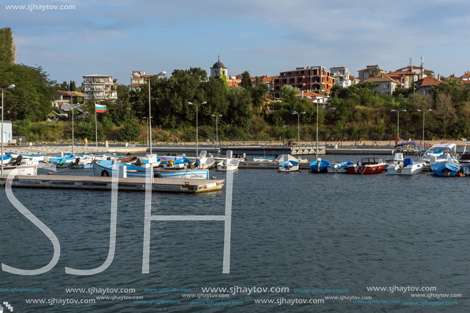 CHERNOMORETS, BULGARIA - AUGUST 16, 2017:  Amazing Seascape of port of Chernomorets, Burgas region, Bulgaria