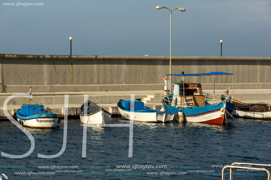 CHERNOMORETS, BULGARIA - AUGUST 16, 2017:  Amazing Seascape of port of Chernomorets, Burgas region, Bulgaria