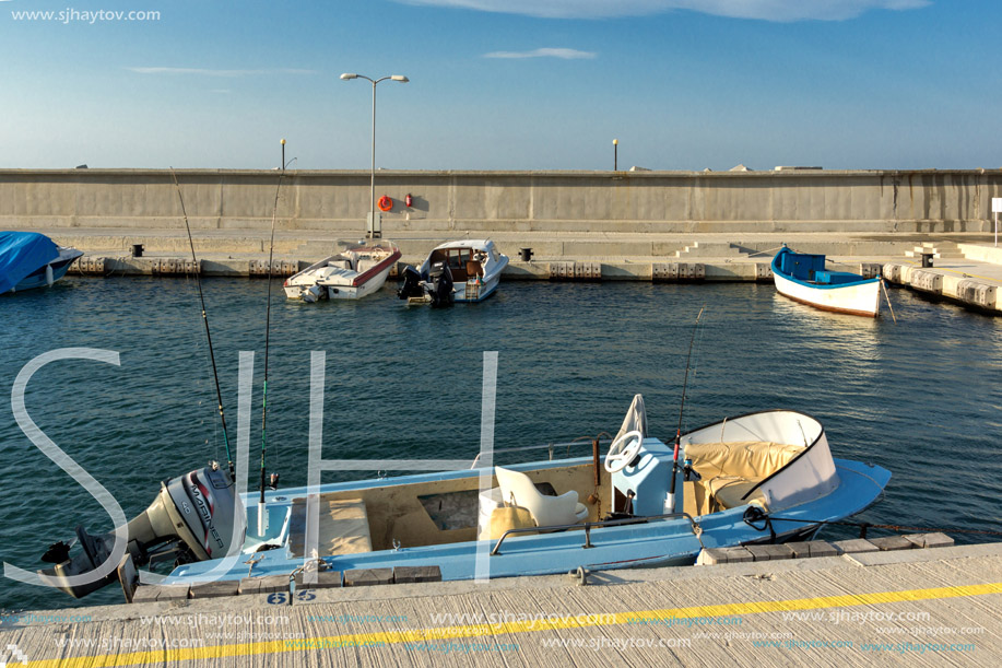 CHERNOMORETS, BULGARIA - AUGUST 16, 2017:  Amazing Seascape of port of Chernomorets, Burgas region, Bulgaria