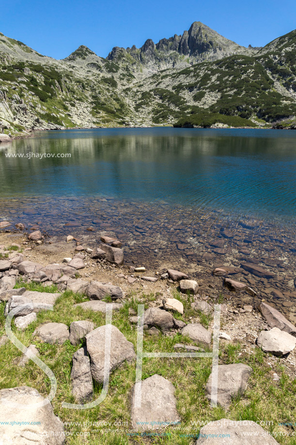 Amazing Landscape with Big Valyavishko Lake and Dzhangal peak, Pirin Mountain, Bulgaria