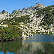 Amazing Panorama with  Valyavishko Lake and Dzhangal peak, Pirin Mountain, Bulgaria