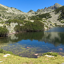 Amazing Panorama with  Valyavishko Lake and Dzhangal peak, Pirin Mountain, Bulgaria