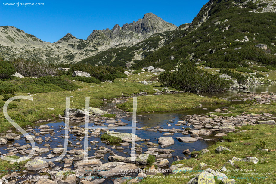 Amazing Panorama with Prevalski lakes and Dzhangal peak, Pirin Mountain, Bulgaria