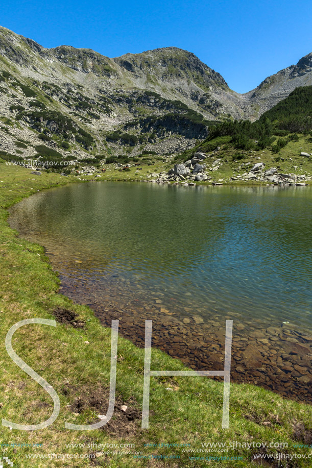 Amazing Panorama with Prevalski lakes and Mozgovishka pass, Pirin Mountain, Bulgaria