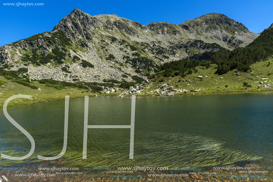 Amazing Panorama with Prevalski lakes and Valyavishki chukar peak, Pirin Mountain, Bulgaria
