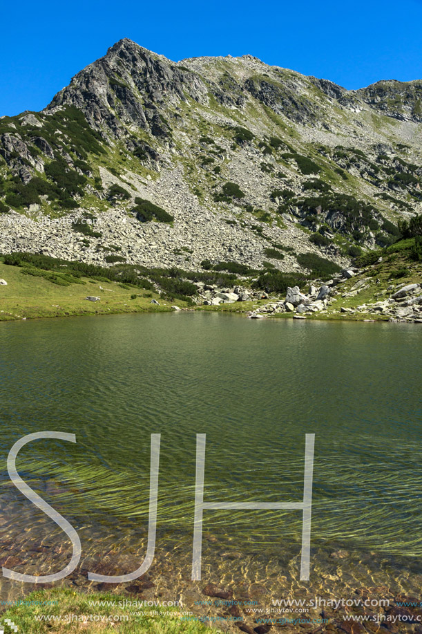 Amazing Panorama with Prevalski lakes and Valyavishki chukar peak, Pirin Mountain, Bulgaria