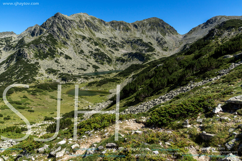 Amazing landscape with Prevalski lakes and Valyavishki chukar peak, Pirin Mountain, Bulgaria