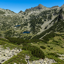 Amazing landscape with Prevalski lakes and Dzhangal peak, Pirin Mountain, Bulgaria