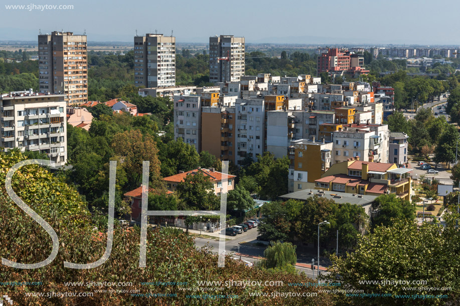 Amazing Panorama to City of Plovdiv from nebet tepe hill, Bulgaria