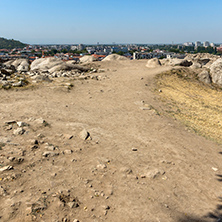 Amazing Panorama to City of Plovdiv from nebet tepe hill, Bulgaria