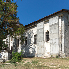 Panoramic view of Medieval church near tomb of Yane Sandanski in Rozhen village, Blagoevgrad region, Bulgaria