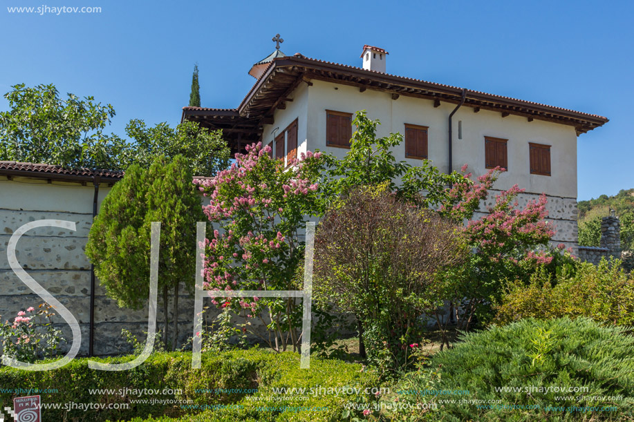 Outside view of  Rozhen Monastery of the Nativity of the Mother of God, Blagoevgrad region, Bulgaria