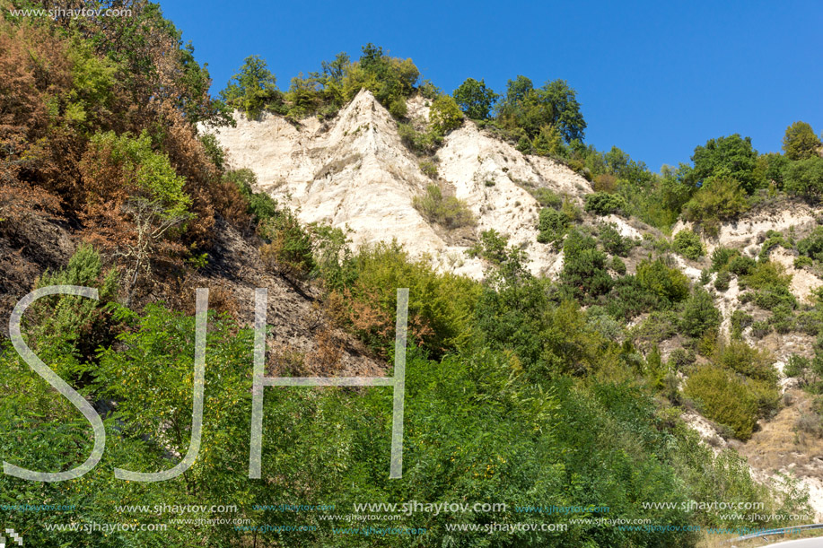 The sand pyramids near ancient Melnik town, Blagoevgrad region, Bulgaria