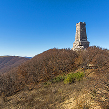 Autumn view of Monument to Liberty Shipka, Stara Zagora Region, Bulgaria
