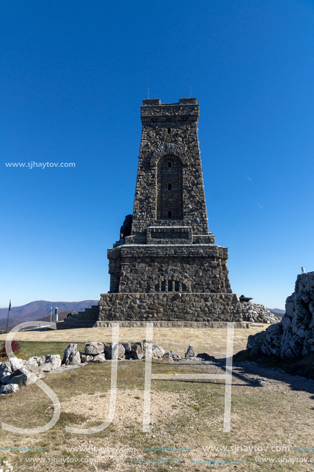 Autumn view of Monument to Liberty Shipka, Stara Zagora Region, Bulgaria