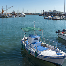 ALEXANDROUPOLI, GREECE - SEPTEMBER 23, 2017:  Port and Panorama to town of Alexandroupoli, East Macedonia and Thrace, Greece