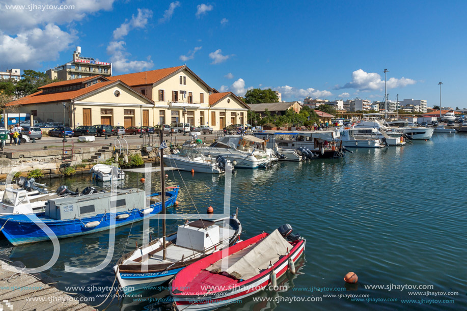 ALEXANDROUPOLI, GREECE - SEPTEMBER 23, 2017:  Port and Panorama to town of Alexandroupoli, East Macedonia and Thrace, Greece