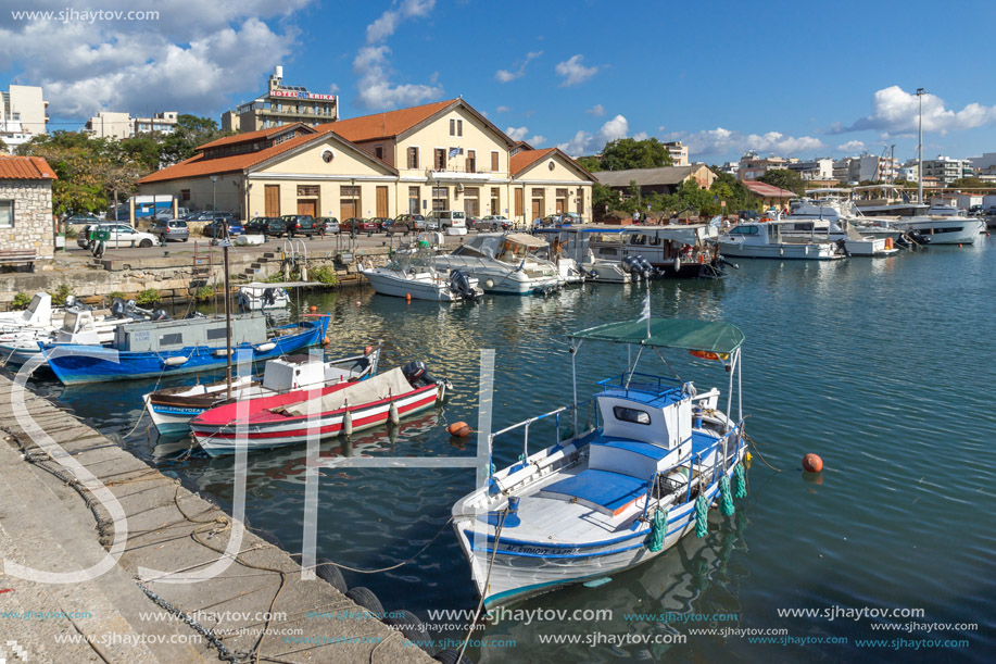 ALEXANDROUPOLI, GREECE - SEPTEMBER 23, 2017:  Port and Panorama to town of Alexandroupoli, East Macedonia and Thrace, Greece