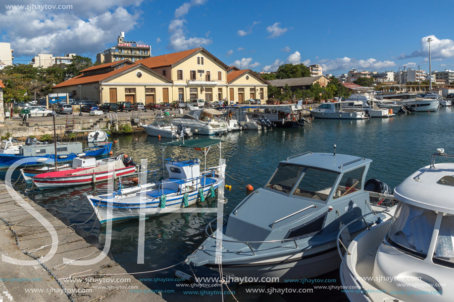 ALEXANDROUPOLI, GREECE - SEPTEMBER 23, 2017:  Port and Panorama to town of Alexandroupoli, East Macedonia and Thrace, Greece