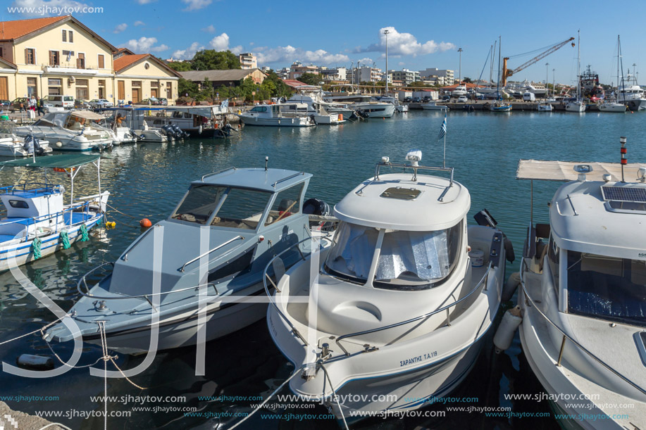 ALEXANDROUPOLI, GREECE - SEPTEMBER 23, 2017:  Port and Panorama to town of Alexandroupoli, East Macedonia and Thrace, Greece