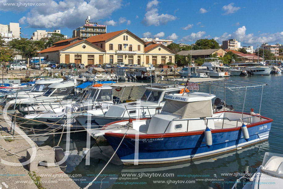 ALEXANDROUPOLI, GREECE - SEPTEMBER 23, 2017:  Port and Panorama to town of Alexandroupoli, East Macedonia and Thrace, Greece