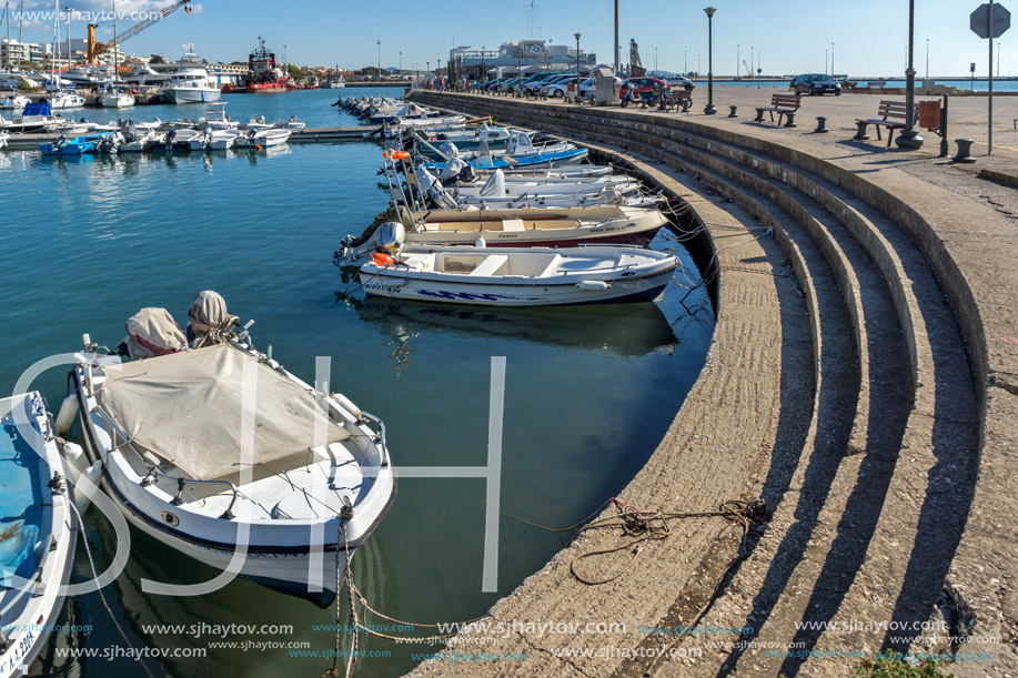 ALEXANDROUPOLI, GREECE - SEPTEMBER 23, 2017:  Port and Panorama to town of Alexandroupoli, East Macedonia and Thrace, Greece