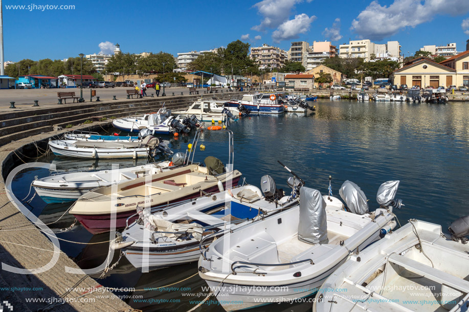 ALEXANDROUPOLI, GREECE - SEPTEMBER 23, 2017:  Port and Panorama to town of Alexandroupoli, East Macedonia and Thrace, Greece