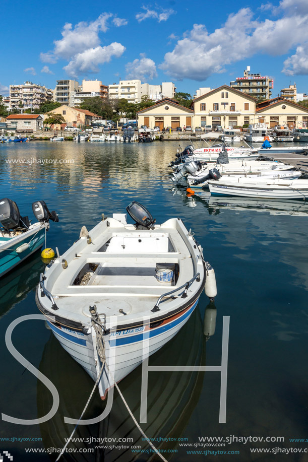 ALEXANDROUPOLI, GREECE - SEPTEMBER 23, 2017:  Port and Panorama to town of Alexandroupoli, East Macedonia and Thrace, Greece