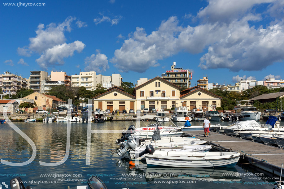 ALEXANDROUPOLI, GREECE - SEPTEMBER 23, 2017:  Port and Panorama to town of Alexandroupoli, East Macedonia and Thrace, Greece