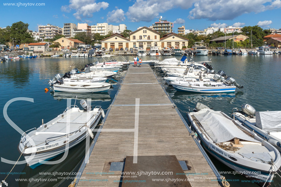 ALEXANDROUPOLI, GREECE - SEPTEMBER 23, 2017:  Port and Panorama to town of Alexandroupoli, East Macedonia and Thrace, Greece