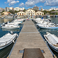 ALEXANDROUPOLI, GREECE - SEPTEMBER 23, 2017:  Port and Panorama to town of Alexandroupoli, East Macedonia and Thrace, Greece