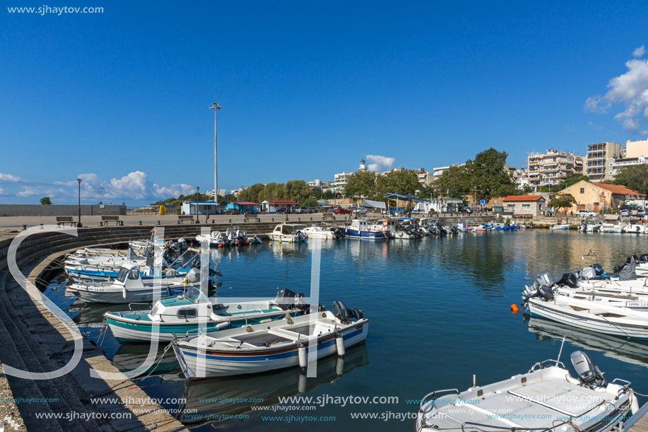 ALEXANDROUPOLI, GREECE - SEPTEMBER 23, 2017:  Port and Panorama to town of Alexandroupoli, East Macedonia and Thrace, Greece