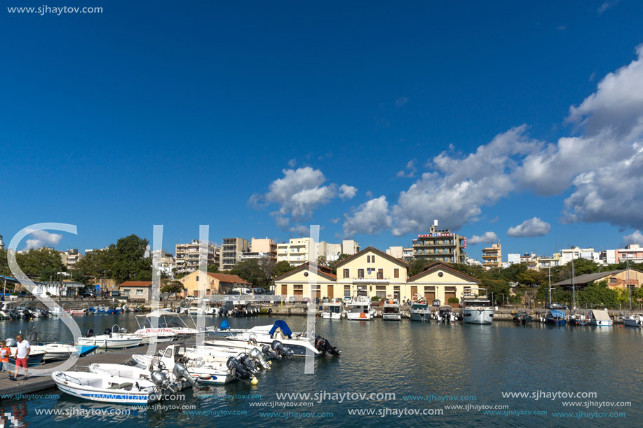 ALEXANDROUPOLI, GREECE - SEPTEMBER 23, 2017:  Port and Panorama to town of Alexandroupoli, East Macedonia and Thrace, Greece