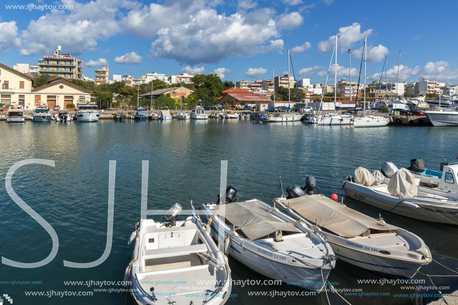 ALEXANDROUPOLI, GREECE - SEPTEMBER 23, 2017:  Port and Panorama to town of Alexandroupoli, East Macedonia and Thrace, Greece