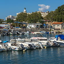 ALEXANDROUPOLI, GREECE - SEPTEMBER 23, 2017:  Port and Panorama to town of Alexandroupoli, East Macedonia and Thrace, Greece