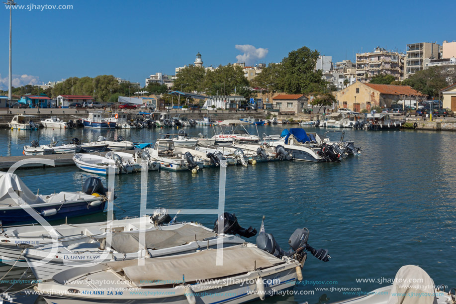 ALEXANDROUPOLI, GREECE - SEPTEMBER 23, 2017:  Port and Panorama to town of Alexandroupoli, East Macedonia and Thrace, Greece