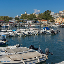 ALEXANDROUPOLI, GREECE - SEPTEMBER 23, 2017:  Port and Panorama to town of Alexandroupoli, East Macedonia and Thrace, Greece
