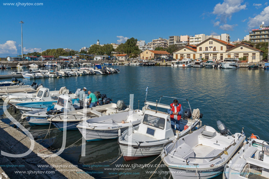 ALEXANDROUPOLI, GREECE - SEPTEMBER 23, 2017:  Port and Panorama to town of Alexandroupoli, East Macedonia and Thrace, Greece