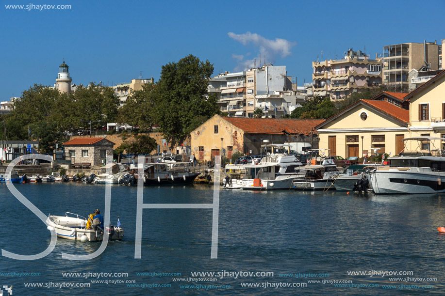 ALEXANDROUPOLI, GREECE - SEPTEMBER 23, 2017:  Port and Panorama to town of Alexandroupoli, East Macedonia and Thrace, Greece