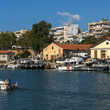 ALEXANDROUPOLI, GREECE - SEPTEMBER 23, 2017:  Port and Panorama to town of Alexandroupoli, East Macedonia and Thrace, Greece