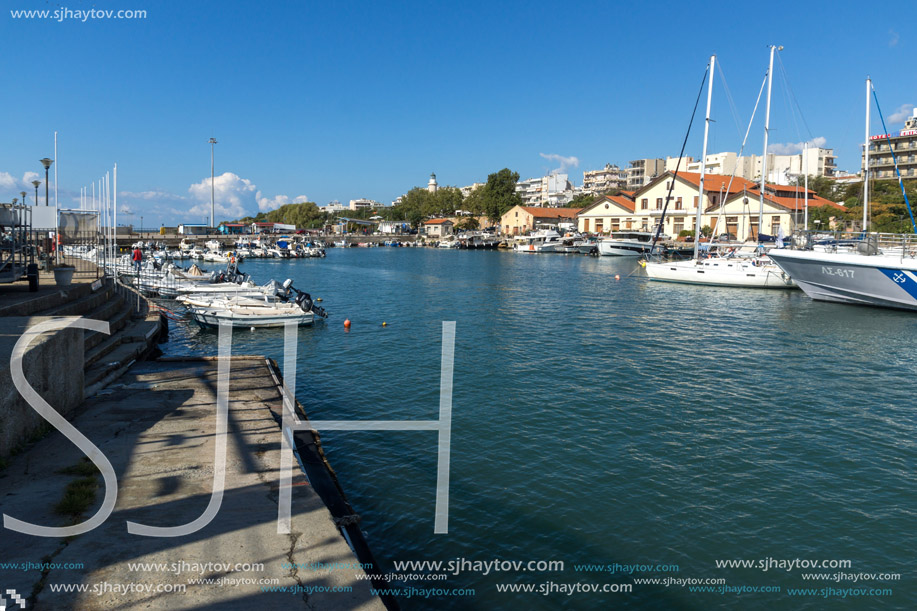 ALEXANDROUPOLI, GREECE - SEPTEMBER 23, 2017:  Port and Panorama to town of Alexandroupoli, East Macedonia and Thrace, Greece