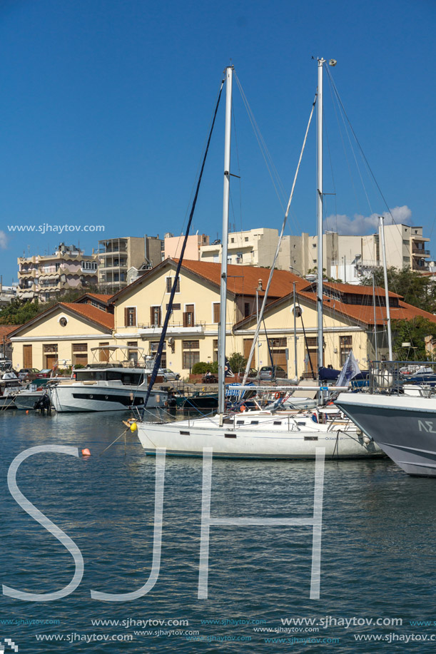 ALEXANDROUPOLI, GREECE - SEPTEMBER 23, 2017:  Port and Panorama to town of Alexandroupoli, East Macedonia and Thrace, Greece