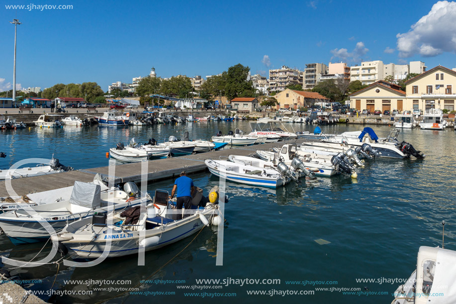 ALEXANDROUPOLI, GREECE - SEPTEMBER 23, 2017:  Port and Panorama to town of Alexandroupoli, East Macedonia and Thrace, Greece