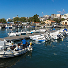 ALEXANDROUPOLI, GREECE - SEPTEMBER 23, 2017:  Port and Panorama to town of Alexandroupoli, East Macedonia and Thrace, Greece