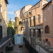 ROME, ITALY - JUNE 22, 2017: Ruins of Marcello Theater in city of Rome, Italy