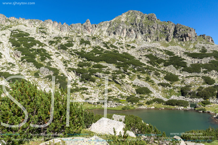 Landscape with Dzhangal peak and Samodivski lakes, Pirin Mountain, Bulgaria
