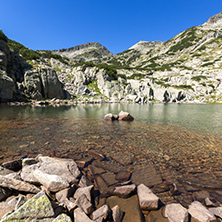 Landscape with Left Kralev Dvor pass and Samodivski lakes, Pirin Mountain, Bulgaria