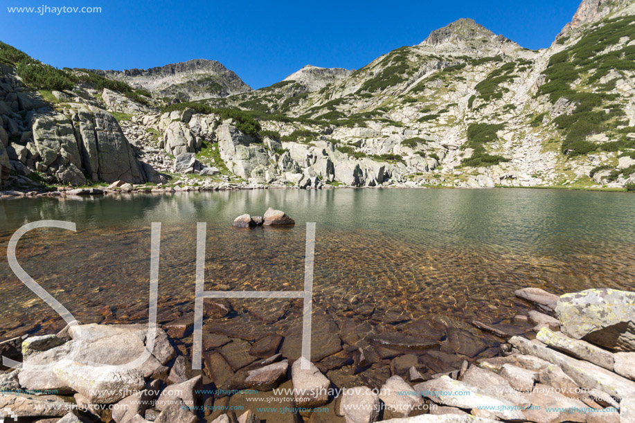 Landscape with Left Kralev Dvor pass and Samodivski lakes, Pirin Mountain, Bulgaria