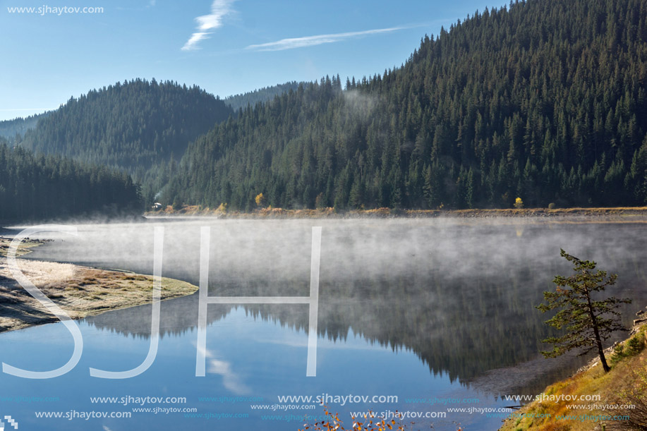 Amazing Autumn Landscape of  Golyam Beglik Reservoir, Pazardzhik Region, Bulgaria