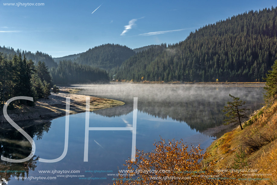 Amazing Autumn Landscape of  Golyam Beglik Reservoir, Pazardzhik Region, Bulgaria